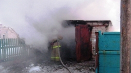 11 человек тушили баню в Челябинске