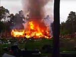 Пожар в парке Гагарина потушили за две минуты