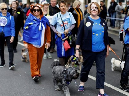 Собачий марш против Brexit состоялся в Лондоне