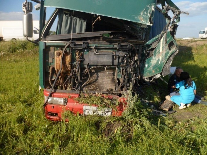 Колесо грузовика стало причиной ДТП в Казахстане