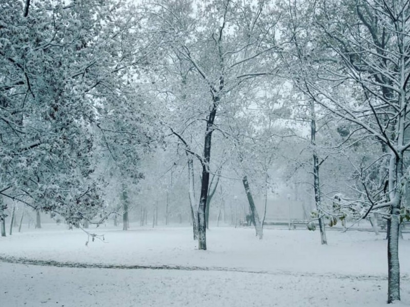 В Крыму неожиданно выпал первый снег