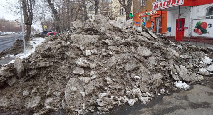 Снег в Челябинске убирали с нарушениями