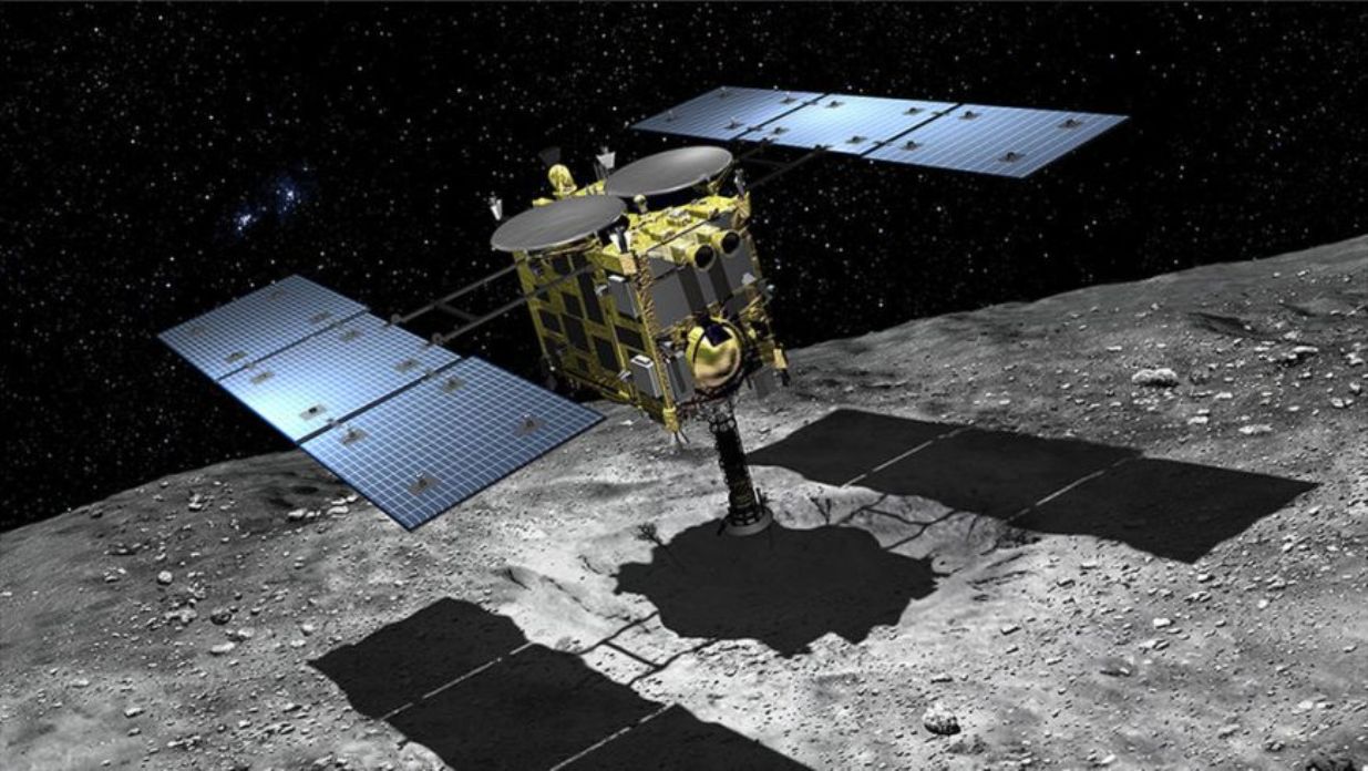 Уникальные кадры прислал зонд Hayabusa-2 с астероида Рюгу