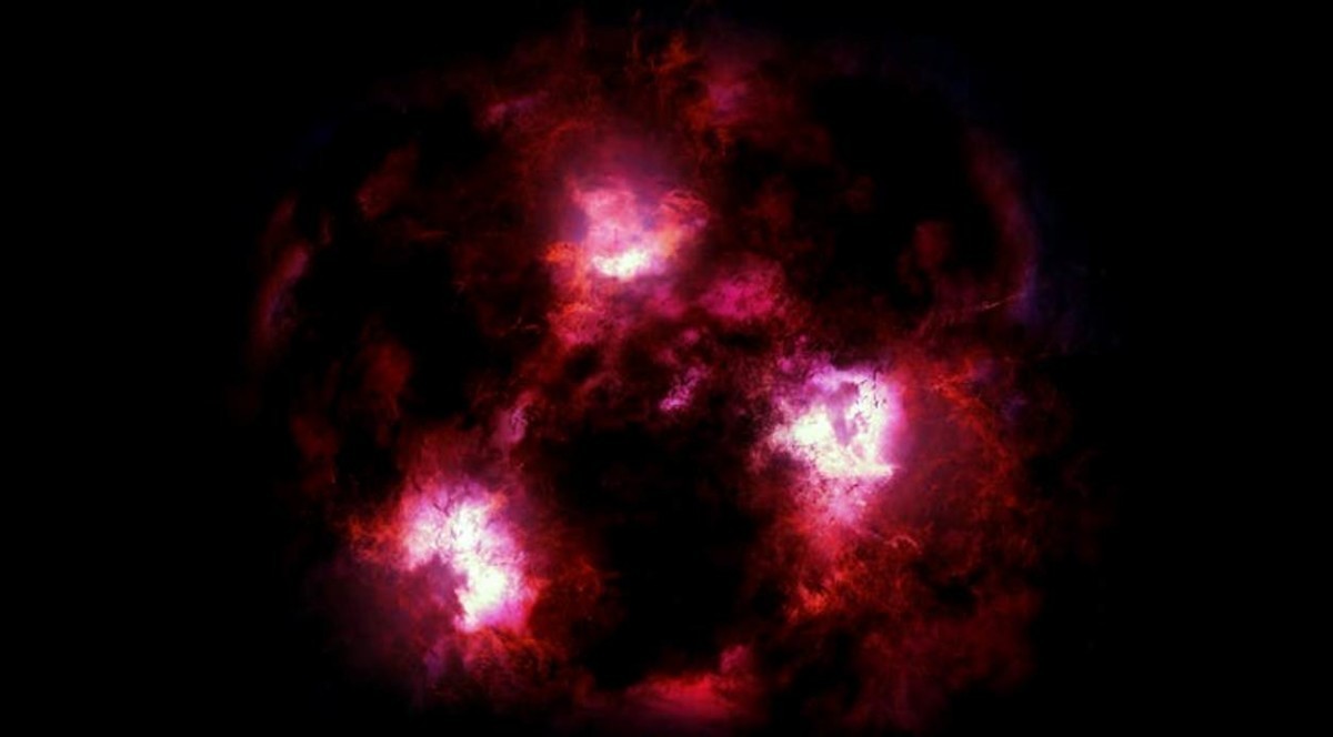 Древнюю галактику-монстр астрономы обнаружили случайно