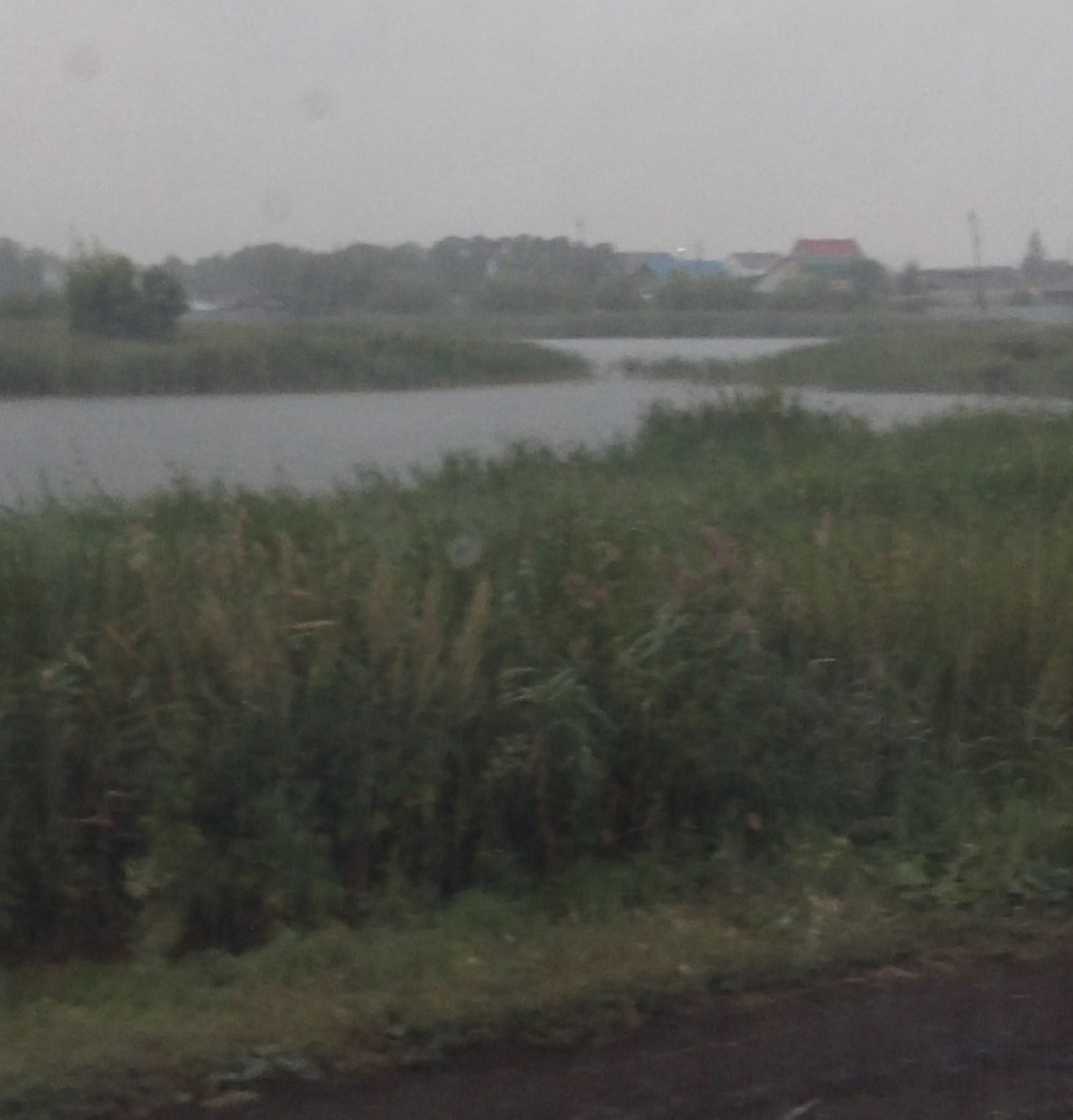Челябинск накрыло ливнем