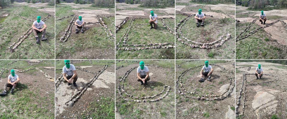 Огромную надпись «Унеси мусор» выложил из камней Чистомэн на Изумрудном карьере в Челябинске