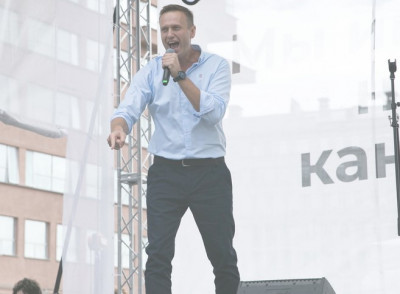 Алексей Навальный на митинге 20 июля. Фото: Влад Докшин, «Новая газета»