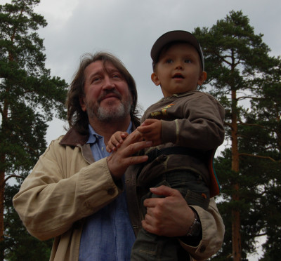 Олег Митяев с внуком Олегом.Фото Сергея Белковского.