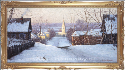 Гороховец зимой - картина Игоря Белковского.
