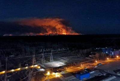 На Украине пожары в Чернобыльской зоне. Фото из открытых источников