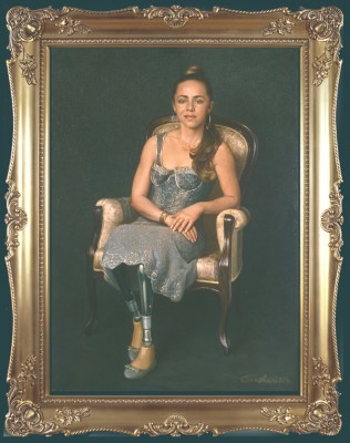 Портрет дочери Насти в протезах. Картина Игоря Белковского
