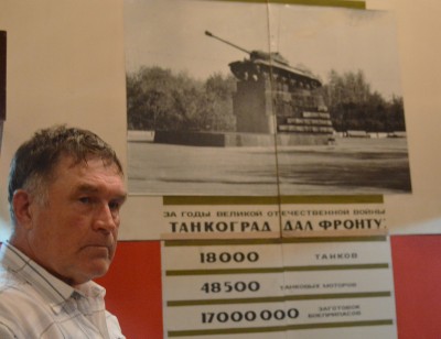 Журналист Сергей Смирнов в музее ЧТЗ. Фото Сергея Белковского