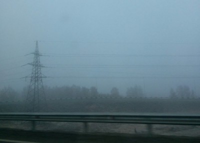 На выезде из Челябинска тоже стоит смог 